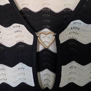 Crochet Black and White long dress